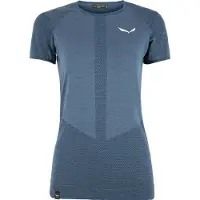 Salewa Zebru Responsive Short Sleeve Base Layer Bleu XL Femme