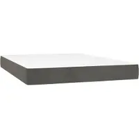 vidaXL Matelas à poches, Gris foncé, 140X210X20 Cm, velours Lumarko
