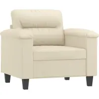 vidaXL Fauteuil Crème 60 cm Similicuir