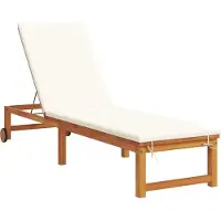 vidaXL , 2 chaises longues, bois massif d'acacia, couleur marron