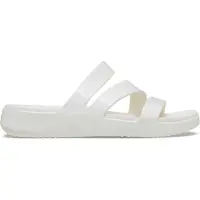 Crocs Getaway Patent Strappy Slides Blanc EU 37-38 Femme
