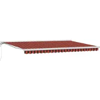vidaXL Store coulissant orange et marron 500 x 300 x 165 cm