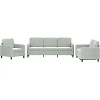 vidaXL Ensemble de canapés 3 pièces gris clair velours