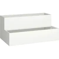 vidaXL Cache-pot de jardin Blanc 100 x 60 x 45 cm Acier