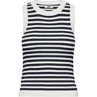 JDY Tops en tricot 'JDYAYA' bleu marine / blanc