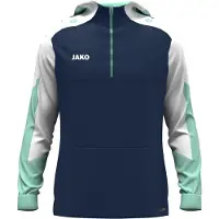 Jako Sweat à capuche Dynamic pour enfants - 6770, Couleur:marine/blanc/minze, Taille:140