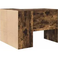 vidaXL Bureau d'angle avec tiroirs, finition chêne fumé, 102 x 88 x 75 cm