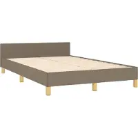 vidaXL Cadre de lit sans matelas Taupe 120x200 cm Tissu