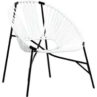 vidaXL Ensemble de chaises de jardin 3 pièces noir et blanc Poly rotin