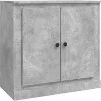 vidaXL Sideboard gris béton 70x35,5x67,5 cm Bois composite