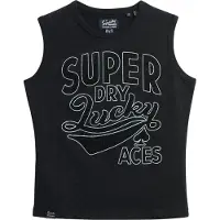 Superdry Retro Embellished Sleeveless T-shirt Noir S Femme
