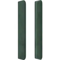vidaXL Tête de lit avec oreilles vert foncé 163x16x118/128 cm velours