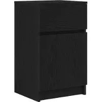 vidaXL Table de chevet noir 39x35x65 cm bois d’ingénierie