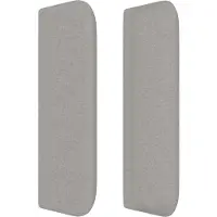 vidaXL Tête de lit avec oreilles Gris clair 147x16x78/88 cm Tissu