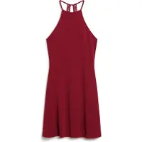Superdry Femme Mini Robe Ajustée Et Évasée en Jersey, Rouge, Taille: 38