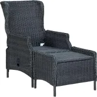 vidaXL Ensemble de jardin 5 pièces gris foncé