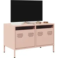 vidaXL Armoire TV rose 68x39x43,5 cm Acier laminé à froid