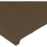 vidaXL Tête de lit LED brun foncé 100x5x118/128 cm Tissu