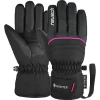 Reusch Gants de sport 'Teddy' rose néon / noir / noir chiné