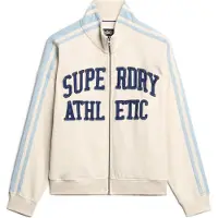 Superdry Veste de survêtement 'Athletic Essentials' crème / bleu clair / bleu foncé