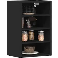 vidaXL Armoire suspendue "Riga" Noir 40 x 29,5 x 60 cm Bois d'ingénierie