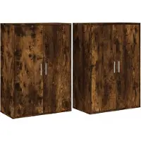 vidaXL Sideboards 2 pcs. Chêne fumé 60x31x84 cm Bois composite