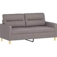 vidaXL Canapé 2 places taupe 140 cm Tissu