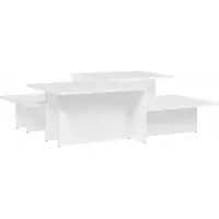 vidaXL Tables basses 2 pcs. Blanc Bois composite