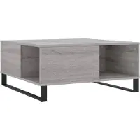 vidaXL Table basse Gris Sonoma 80x80x36,5 cm Bois composite