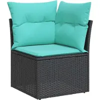 vidaXL Ensemble de jardin canapé 8 pièces avec coussins noir poly rotin