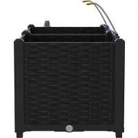 vidaXL Pots de jardin Noir 80 x 40 x 37.5 cm Acier