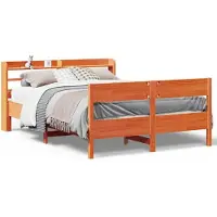 vidaXL Lit en pin massif sans matelas brun cireux 120x200 cm