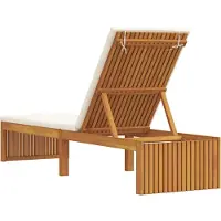 vidaXL Chaise longue , couleur huile naturelle, 200 x 55 x 94 cm, bois massif d'acacia
