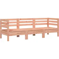 vidaXL Canapé de jardin 3 places en bois massif de douglas