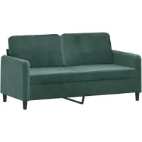 vidaXL Ensemble de canapés 2 pièces vert foncé velours