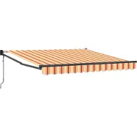 vidaXL Store extensible jaune et orange 350 x 250 x 165 cm