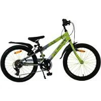 Volare Vélo enfant Rocky - 20 pouces - 7 vitesses - vert/gris