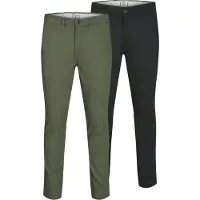 Jack & Jones Pantalon chino 'Macro Dave' vert pastel / noir