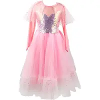 Great Pretenders Déguisement - Robe de princesse - Rose av. Pail - - 3-4 ans (98-104) - Costumes