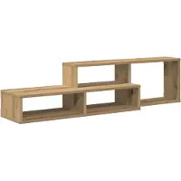 vidaXL Support TV mural 120x25x28,5cm bois composite