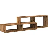 vidaXL Support TV mural 120x25x28,5cm bois composite