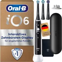 Oral-B iO Series 6 Plus Edition Brosse à dents électrique/ Electric Toothbrush, PLUS 3 brossettes de rechange y compris Whitening, étui magnétique
