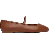 Ralph Lauren Ballerines à lanières 'JAYNA' noisette