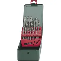 Metabo Forets HSS-G - - 25 pièces - Affûtage croisé 135 - Coffret métal - Ø 1-13 mm