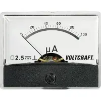 Voltcraft AM-60X46/100µA/DC Appareil de mesure encastrable AM-60X46/100µA/DC Bobine rotative 100 µA (AM-60X46/100&micro,A/DC)