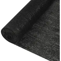vidaXL Panneau de clôture noir 2x25 m HDPE 150 g/m
