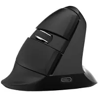 Delux Souris verticale sans fil M618Mini Bt+2.4G Rgb 4000Dpi (Gris)
