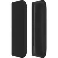 vidaXL Tête de lit avec oreilles Noir 93x16x78/88 cm Similicuir
