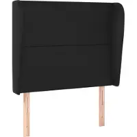 vidaXL Tête de lit avec oreilles Noir 147x23x78/88 cm Similicuir