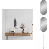 vidaXL Miroir mural Argenté 70x30 cm Ovale